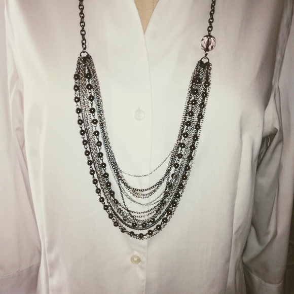 Metallic Bead Necklace - Picture 1 of 4